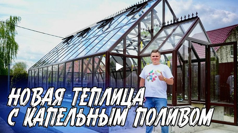 Новая теплица с капельным поливом