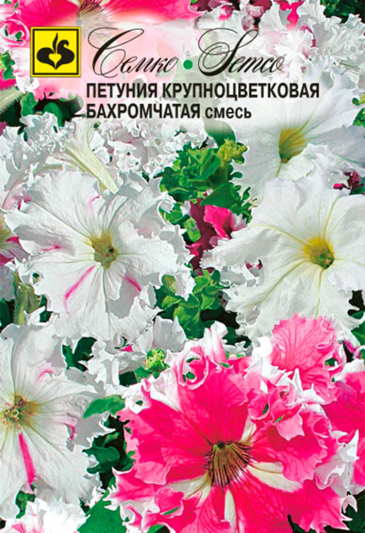Цветы Петуния крупноцветковая бахромчатая (смесь) (пакет 9 шт.)