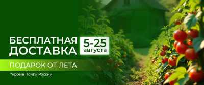 АКЦИЯ ПОДАРОК ОТ ЛЕТА - БЕСПЛАТНАЯ ДОСТАВКА С 5 ПО 25 АВГУСТА